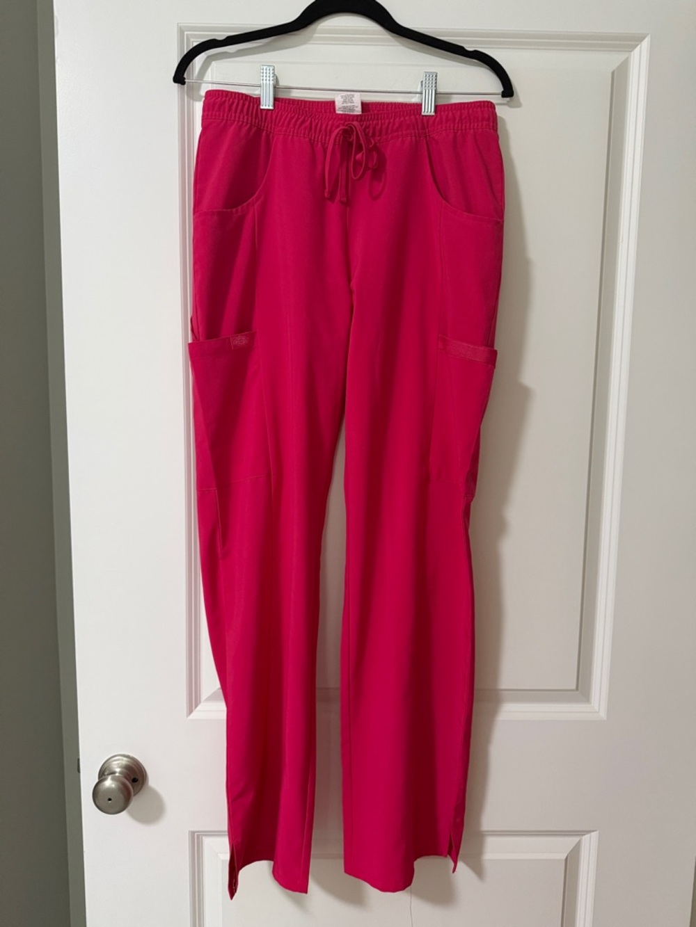 Bright hot Pink Women's Dickies Cargo Scrub Pants